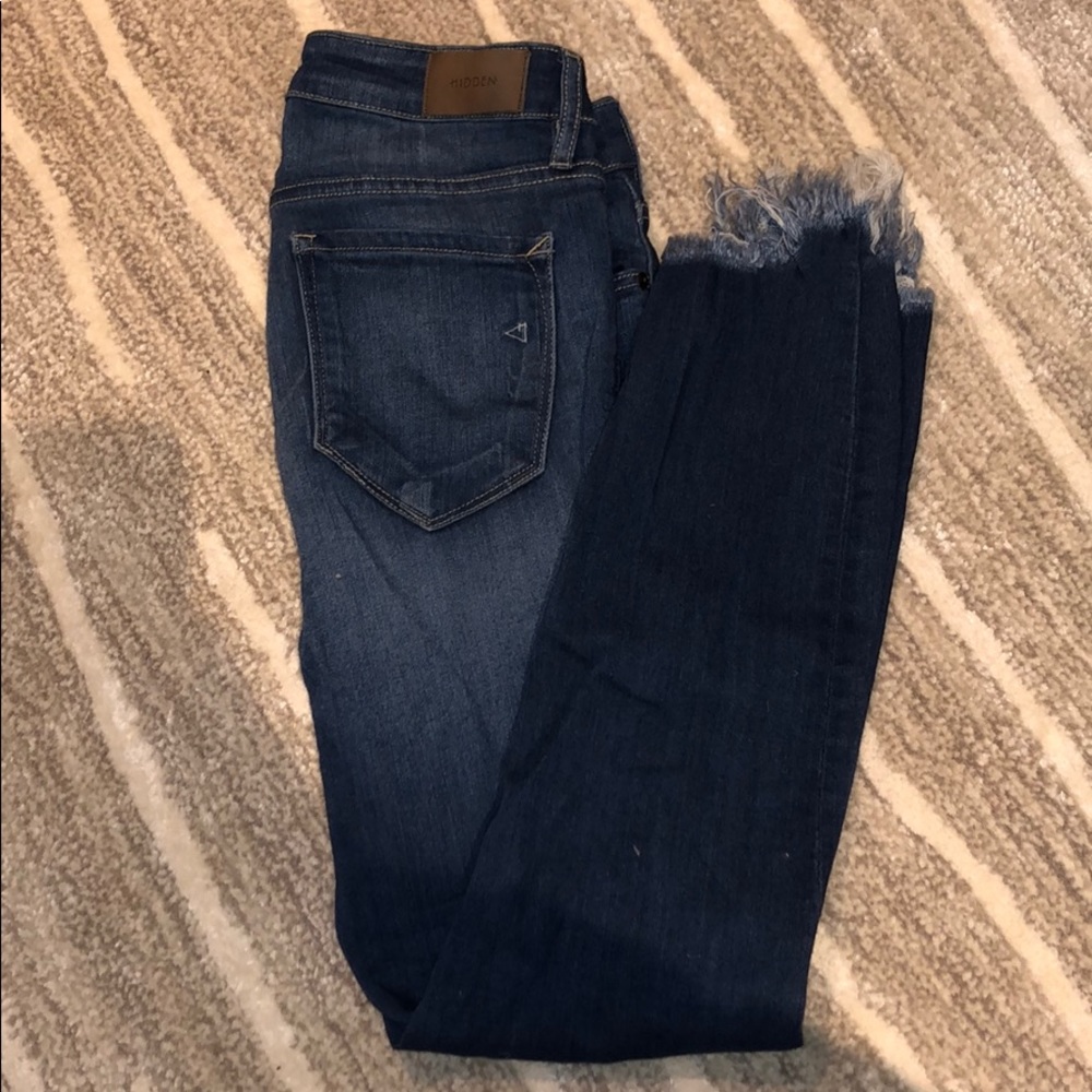 Hidden Ripped Blue Jeans - Picture 2 of 5